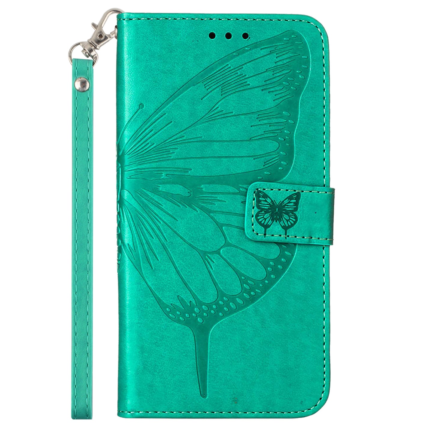 YB Imprinting Series-4 For OnePlus Nord CE4 5G Leather Case Stand Wallet Butterfly Phone Cover - Green