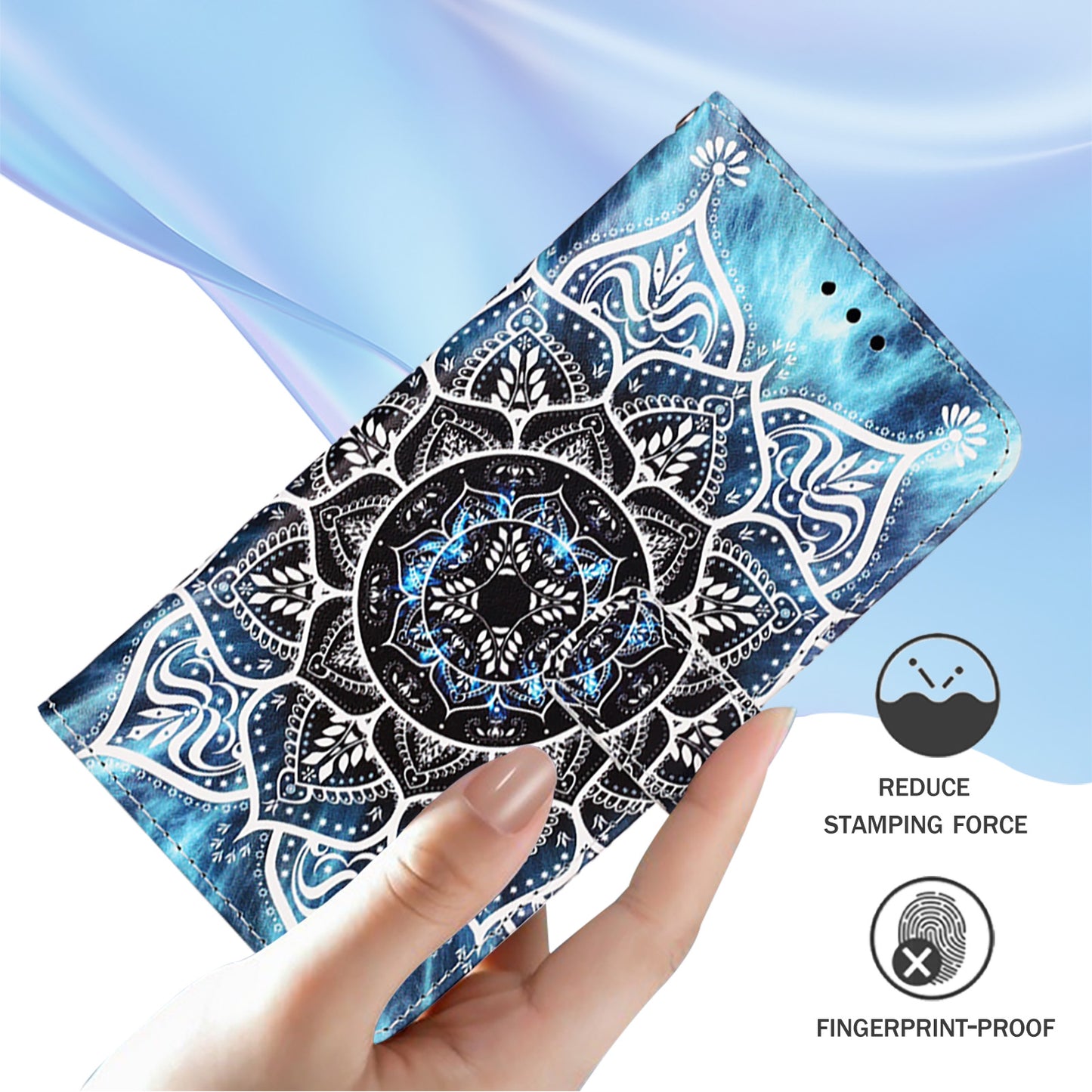 YB Pattern Printing Leather Series-4 for OnePlus Nord CE4 5G Case Anti-scratch Leather Flip Phone Cover - Mandala Flower