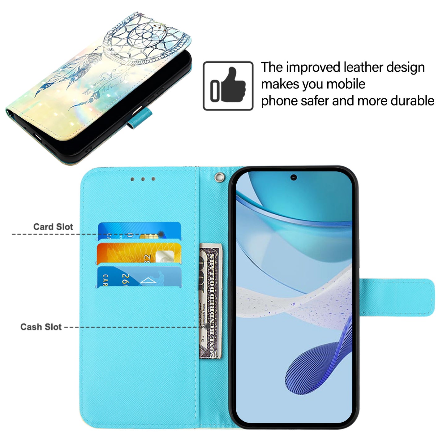 YB Pattern Printing Leather Series-2 For OnePlus Nord CE4 5G Case Protective Leather Phone Shell - Dream Wind Chime