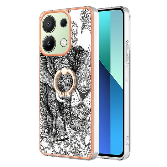 YB IMD Series-20 Style D for Xiaomi Redmi Note 13 4G Case Kickstand TPU Phone Cases Wholesale - Totem Elephant
