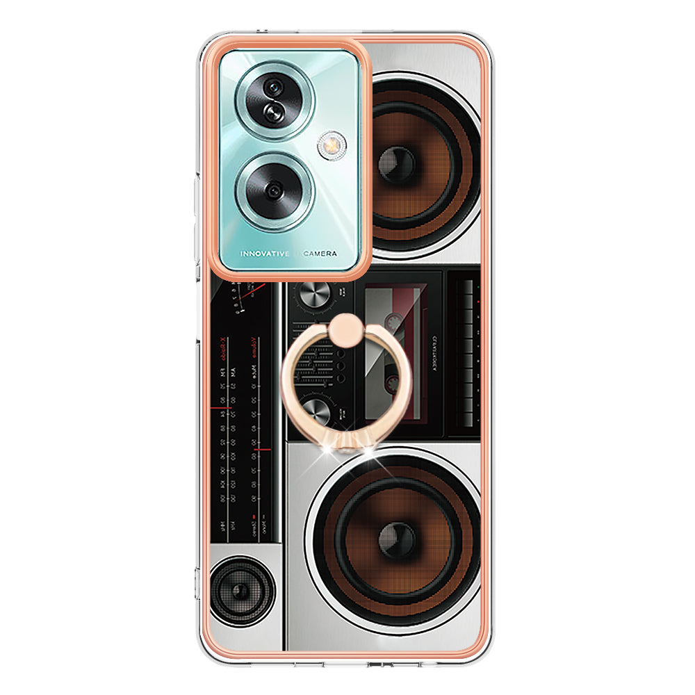 YB IMD Series-20 Style D for Oppo A79 5G / A2 5G Case Kickstand 2.0mm Electroplating TPU Cover - Radio