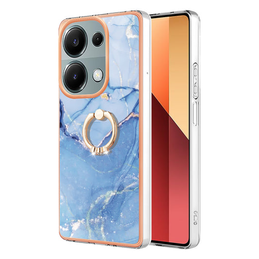 YB IMD Series-17 Style-E For Xiaomi Redmi Note 13 Pro 4G / Poco M6 Pro 4G TPU Case Kickstand Phone Cover - Blue