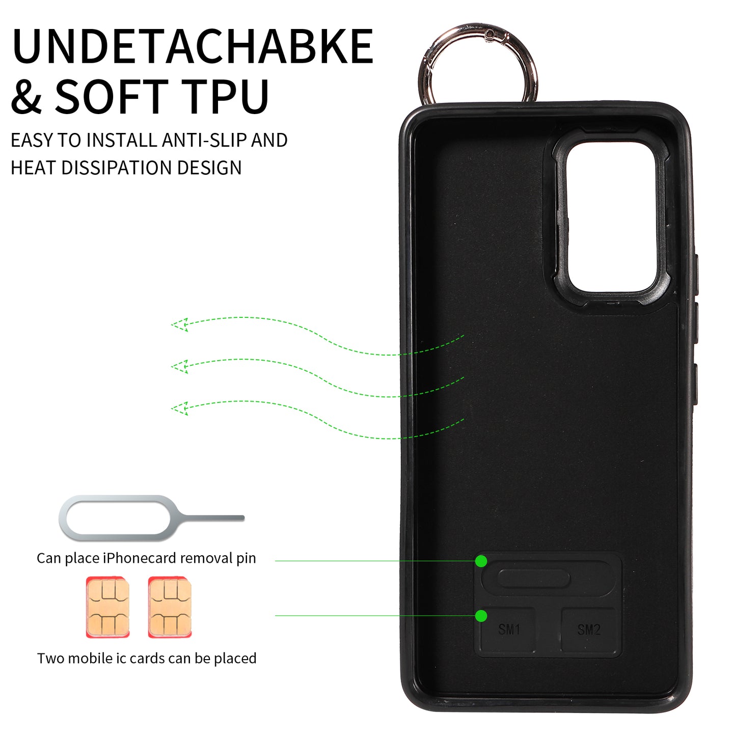 008 For Samsung Galaxy A53 5G Kickstand Case Calf Texture Leather+TPU Phone Case - Black