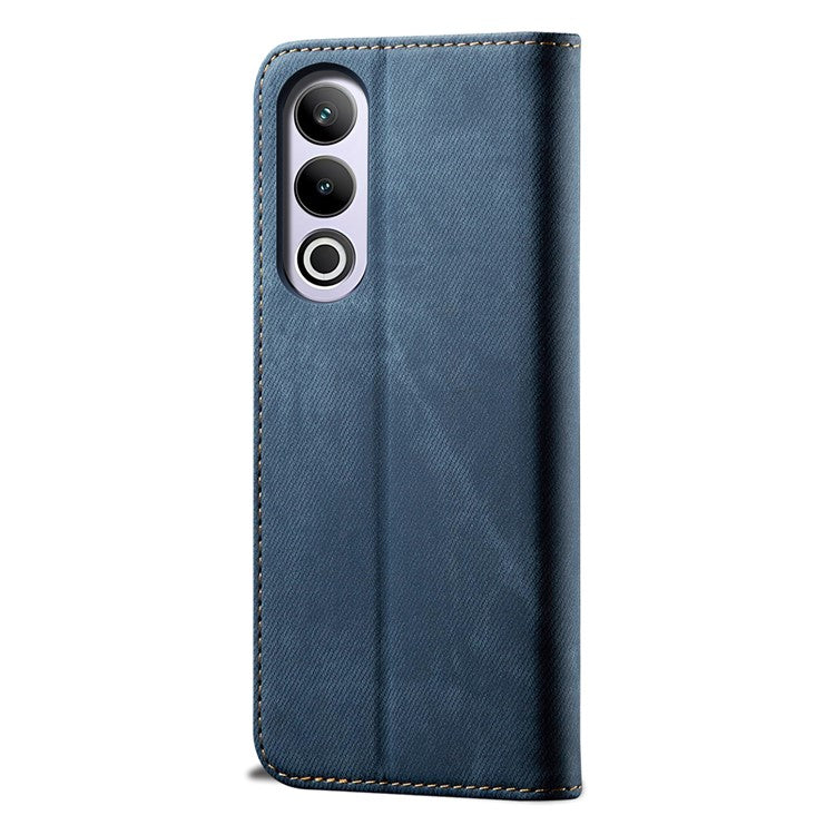 For OnePlus Nord CE4 5G Case Bump Proof Leather+TPU Stand View Phone Cover - Blue