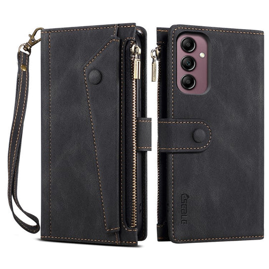 ESEBLE Star Series For Samsung Galaxy M55 5G / C55 5G / F55 5G Case PU Leather+TPU Cover with Wallet Stand - Black