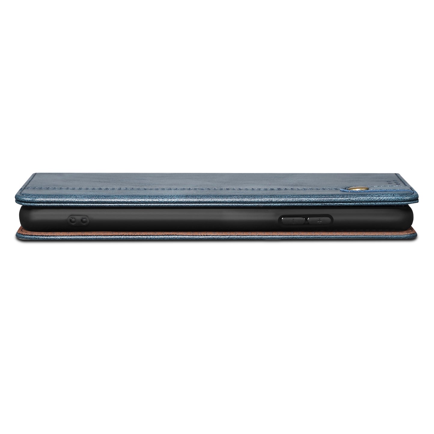 For Motorola Moto G04 4G / G24 4G Case Leather Stand Magnetic Closing Phone Wallet Cover - Blue