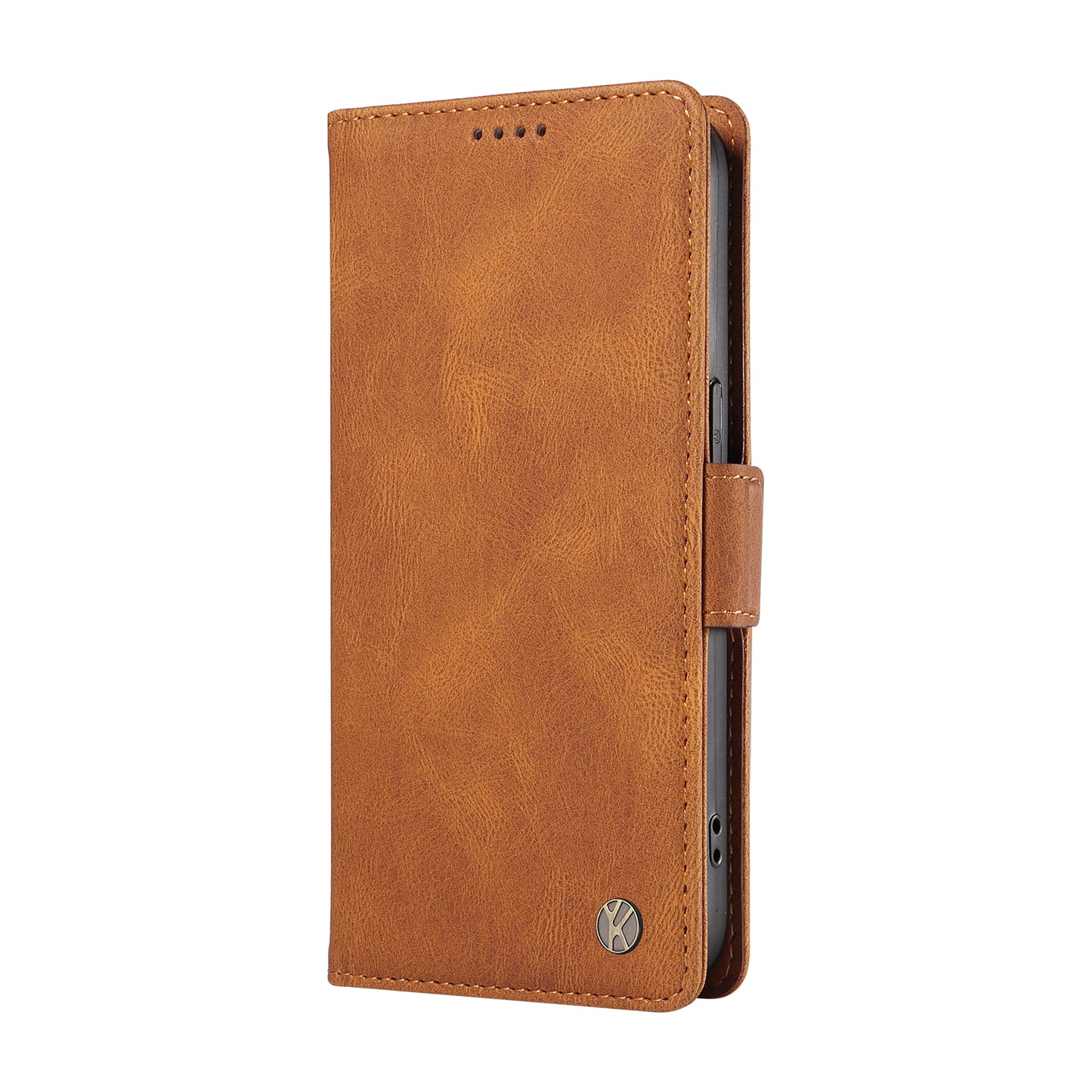 YIKATU YK-005 For Oppo Reno11 F 5G / F25 Pro 5G Leather Phone Case Stand Wallet Cover - Brown