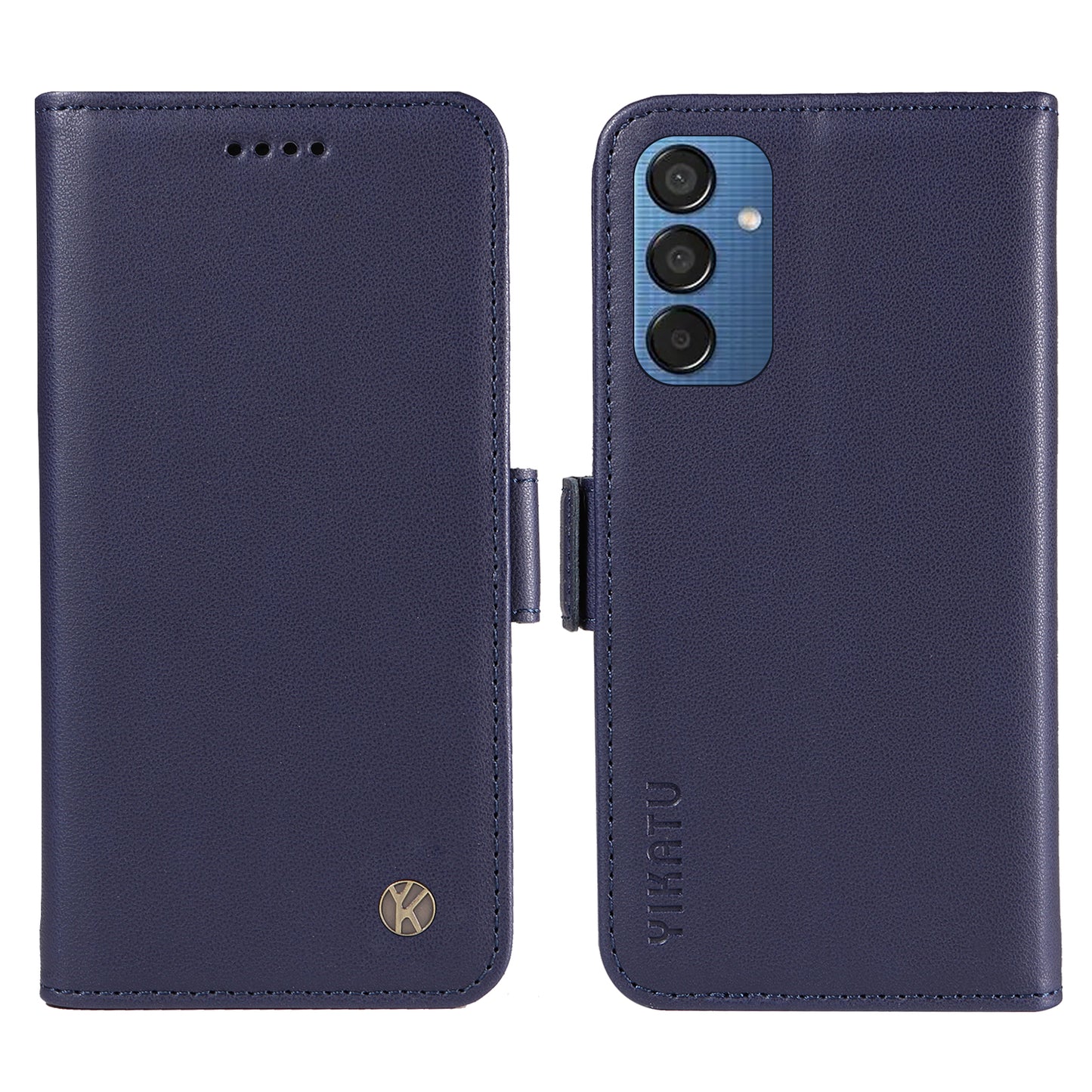YIKATU YK-003 For Samsung Galaxy M15 5G Case Wallet Leather Cover Side Magnetic Clasp - Sapphire
