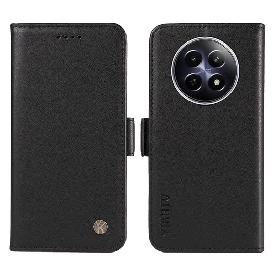 YIKATU YK-003 For Realme 12 Leather Case Wallet Cover Phone Accessories Distributors - Black
