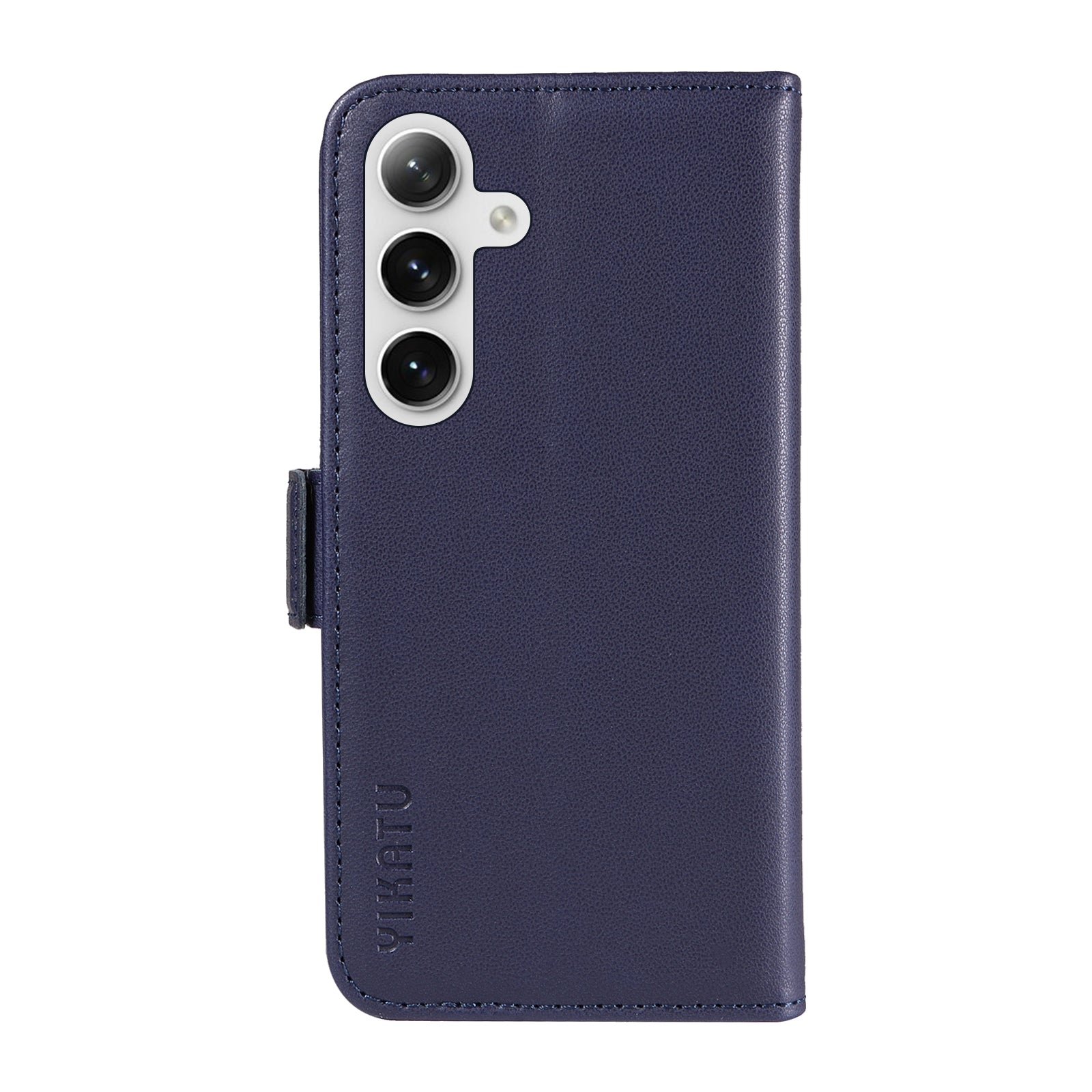 YIKATU YK-003 For Samsung Galaxy S24 Case PU Leather Folio Wallet Phone Cover - Sapphire