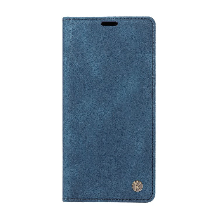 YIKATU YK-004 For Oppo Reno11 F 5G / F25 Pro 5G Leather Case Skin-touch Wallet Phone Cover - Blue