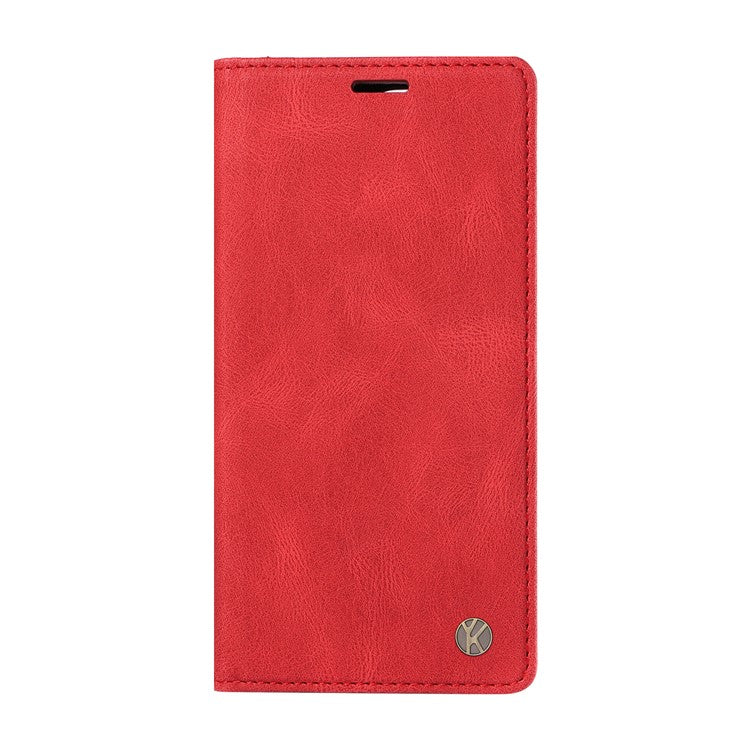 YIKATU YK-004 For Oppo Reno11 F 5G / F25 Pro 5G Leather Case Skin-touch Wallet Phone Cover - Red