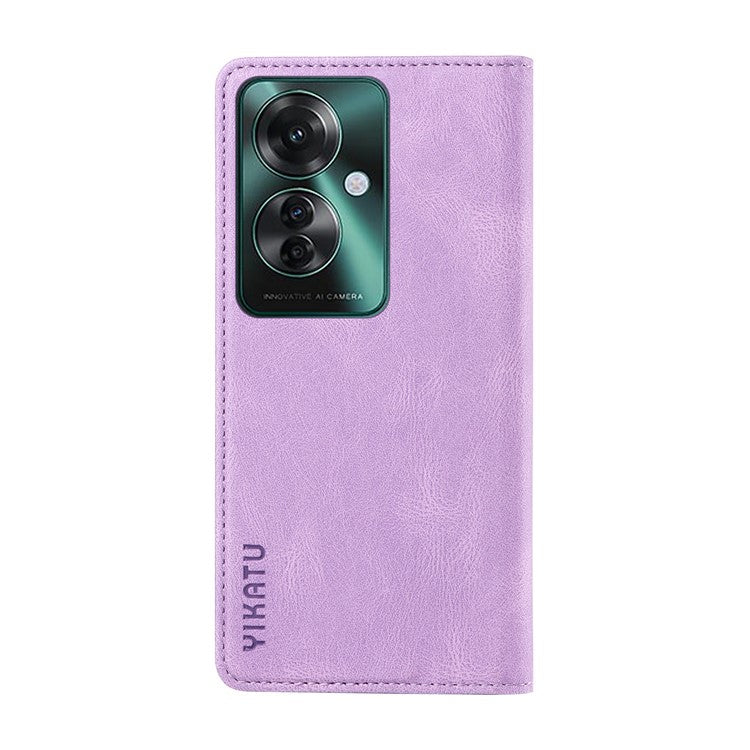 YIKATU YK-004 For Oppo Reno11 F 5G / F25 Pro 5G Leather Case Skin-touch Wallet Phone Cover - Purple