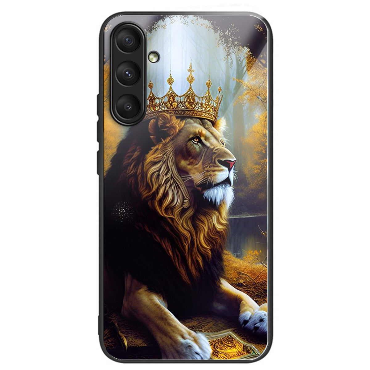For Samsung Galaxy A25 5G (Global) (161.0 x 76.5 x 8.3mm) Tempered Glass Phone Case Printed Pattern - Lion King