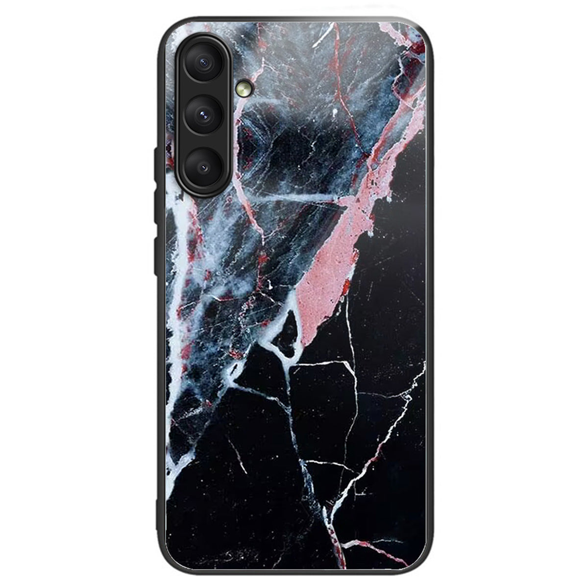 For Samsung Galaxy A25 5G (Global) (161.0 x 76.5 x 8.3mm) Tempered Glass Phone Case Printed Pattern - Black Marble