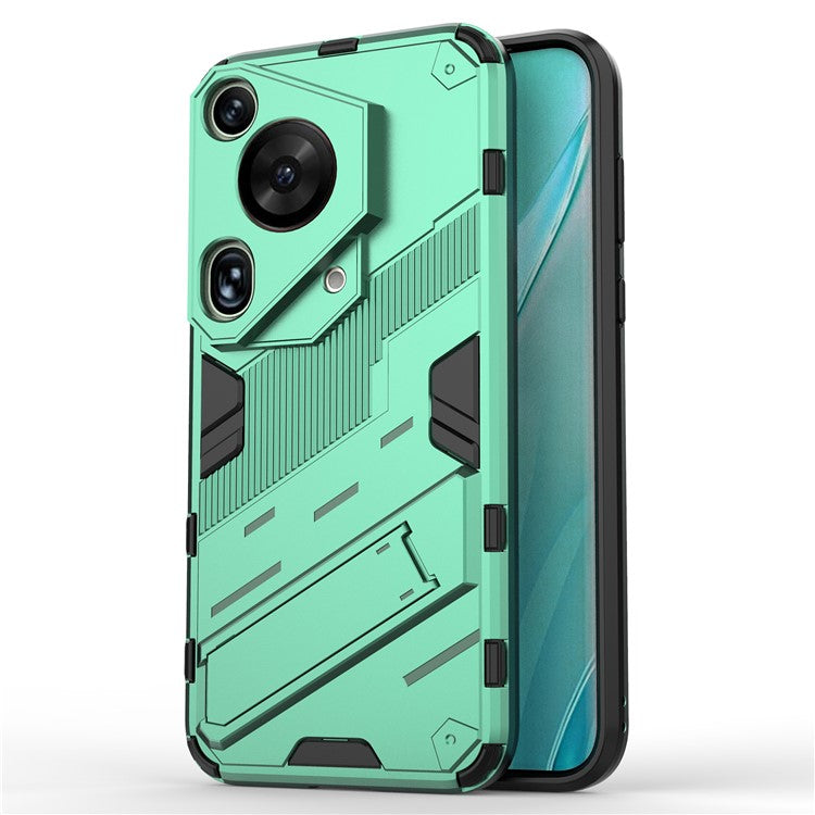 For Huawei Pura 70 Ultra Protective Case Kickstand PC+TPU Phone Cover - Green