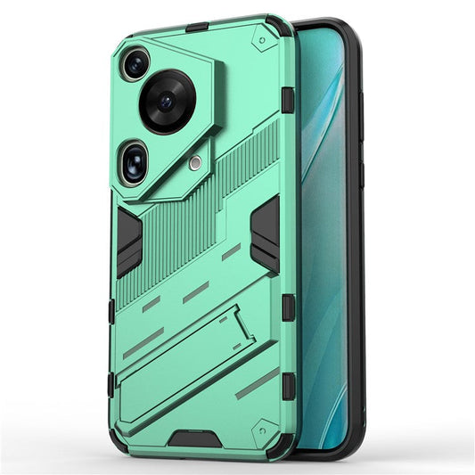 For Huawei Pura 70 Ultra Protective Case Kickstand PC+TPU Phone Cover - Green