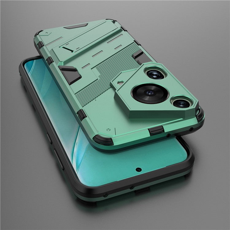 For Huawei Pura 70 Ultra Protective Case Kickstand PC+TPU Phone Cover - Green