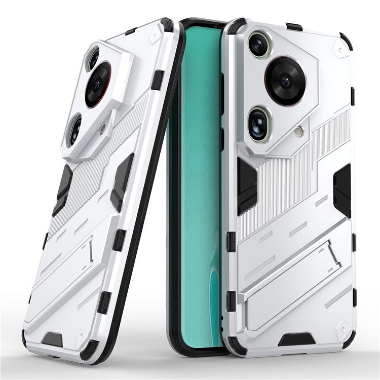 For Huawei Pura 70 Ultra Protective Case Kickstand PC+TPU Phone Cover - White