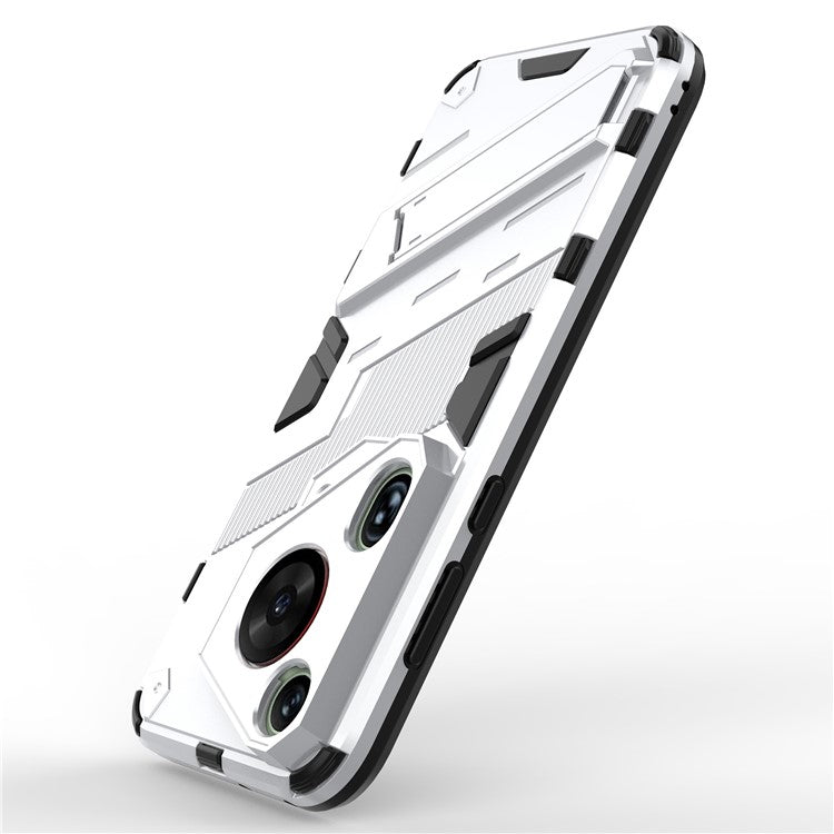 For Huawei Pura 70 Ultra Protective Case Kickstand PC+TPU Phone Cover - White