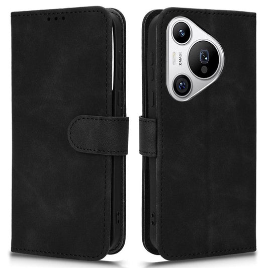 For Huawei Pura 70 Wallet Case Leather Phone Cover Mobile Accessories Wholesale Supplier - Black