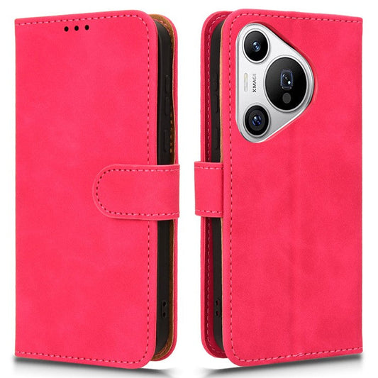 For Huawei Pura 70 Wallet Case Leather Phone Cover Mobile Accessories Wholesale Supplier - Rose