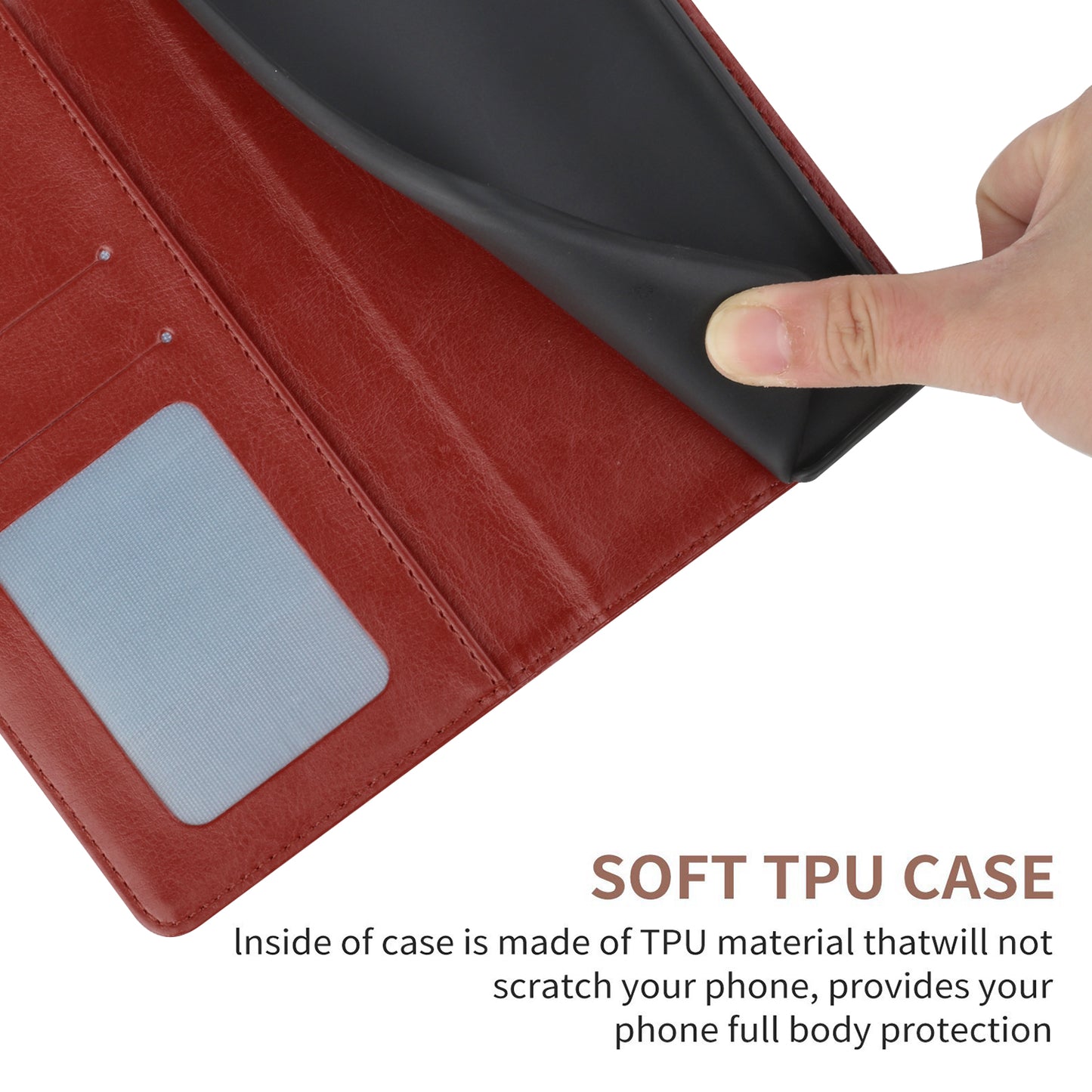 HT01 For Honor 200 Lite Case Stand Wallet Leather Cover Imprinted Design Phone Shell - Brown
