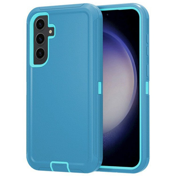 For Samsung Galaxy S23 FE Cell Phone Cases Detachable PC+TPU Drop-proof Cover - Lake Blue+Sky Blue