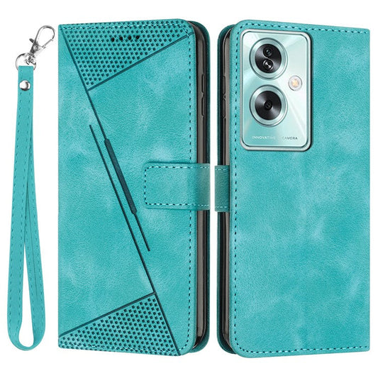 For OnePlus Nord N30 SE 5G / Oppo A79 5G / A2 5G Wallet Phone Stand Cover Anti-Scratch Phone Shell Case - Green