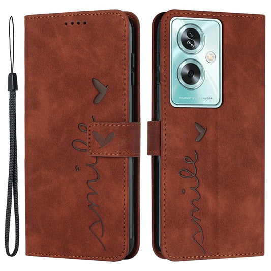For Oppo A79 5G / A2 5G / OnePlus Nord N30 SE 5G Phone Case Anti-fall PU Leather Stand Shell - Brown