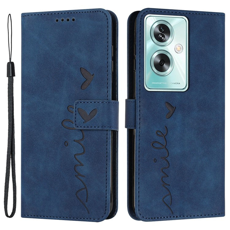 For Oppo A79 5G / A2 5G / OnePlus Nord N30 SE 5G Phone Case Anti-fall PU Leather Stand Shell - Sapphire