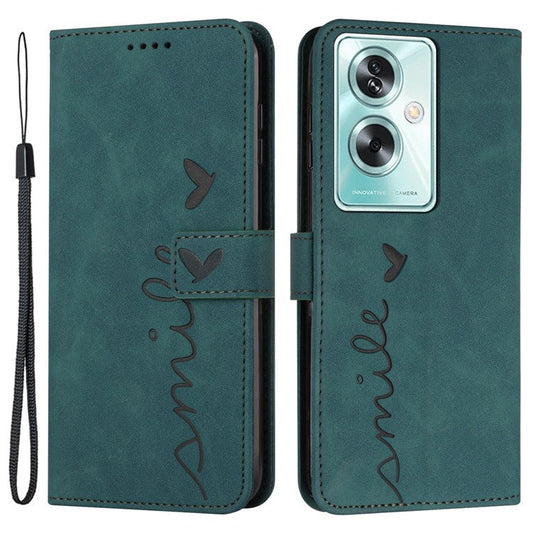 For Oppo A79 5G / A2 5G / OnePlus Nord N30 SE 5G Phone Case Anti-fall PU Leather Stand Shell - Green