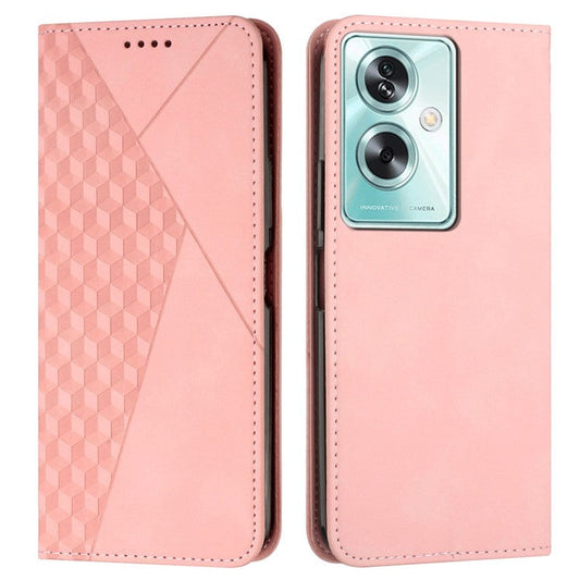 For OnePlus Nord N30 SE 5G / Oppo A79 5G /  A2 5G Magnetic PU Leather Cover Wholesale Phone Case Phone Stand Shell - Rose Gold