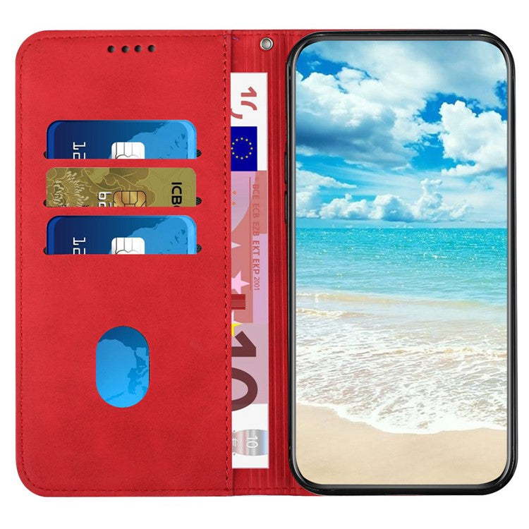 For OnePlus Nord N30 SE 5G / Oppo A79 5G /  A2 5G Magnetic PU Leather Cover Wholesale Phone Case Phone Stand Shell - Red