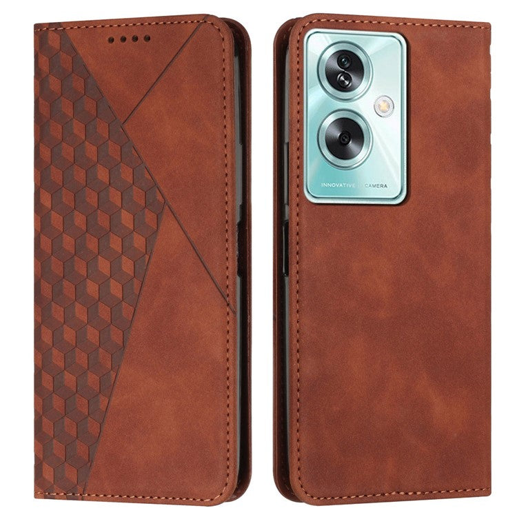 For OnePlus Nord N30 SE 5G / Oppo A79 5G /  A2 5G Magnetic PU Leather Cover Wholesale Phone Case Phone Stand Shell - Brown