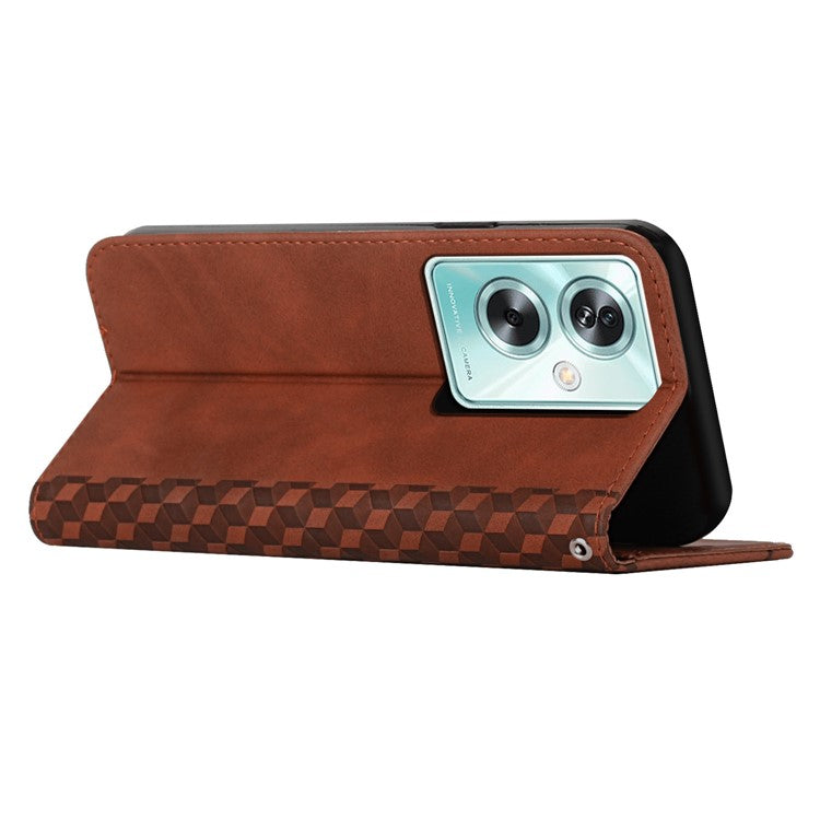 For OnePlus Nord N30 SE 5G / Oppo A79 5G /  A2 5G Magnetic PU Leather Cover Wholesale Phone Case Phone Stand Shell - Brown