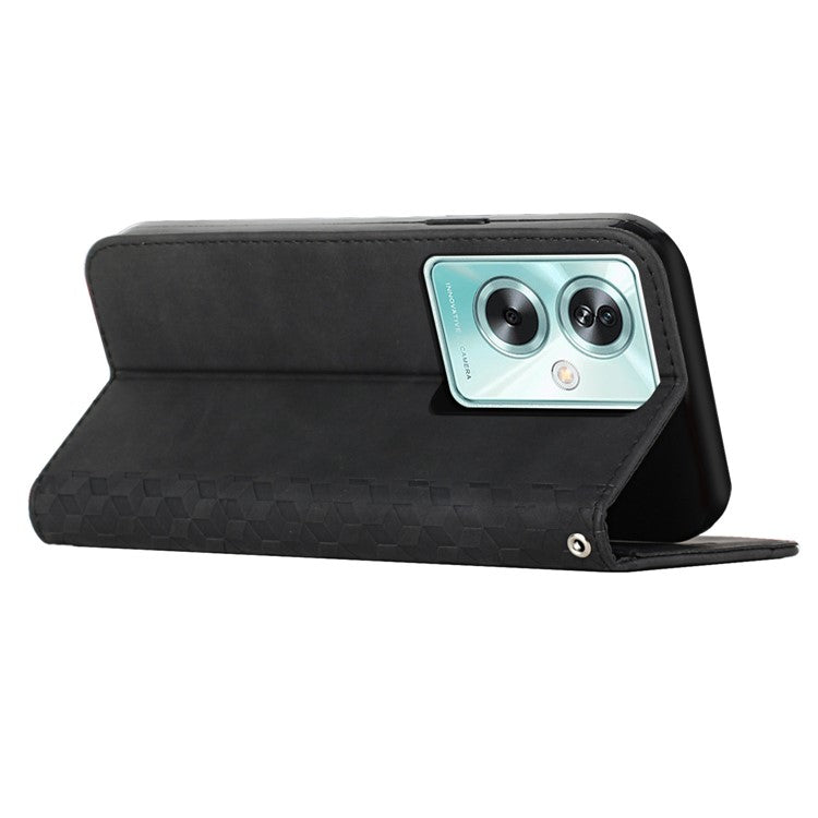 For OnePlus Nord N30 SE 5G / Oppo A79 5G /  A2 5G Magnetic PU Leather Cover Wholesale Phone Case Phone Stand Shell - Black