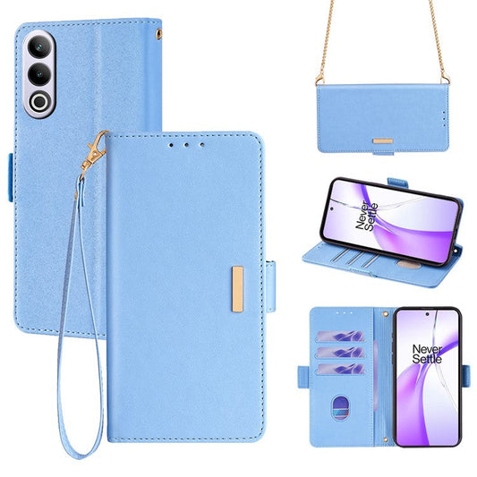For OnePlus Ace 3V 5G Case PU Leather Folio Flip Phone Cover RFID Blocking - Blue