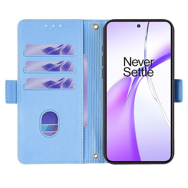 For OnePlus Ace 3V 5G Case PU Leather Folio Flip Phone Cover RFID Blocking - Blue