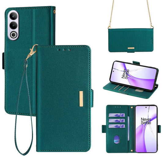 For OnePlus Ace 3V 5G Case PU Leather Folio Flip Phone Cover RFID Blocking - Green