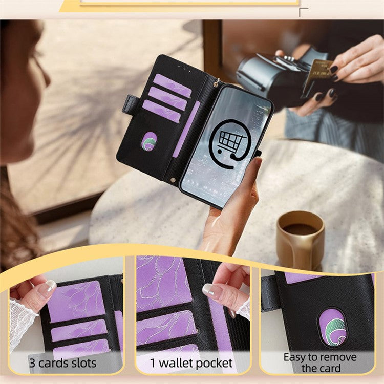 For Asus Zenfone 9 5G / Zenfone 9z Case Wallet PU Leather RFID Blocking Crossbody Cell Phone Cover - Black