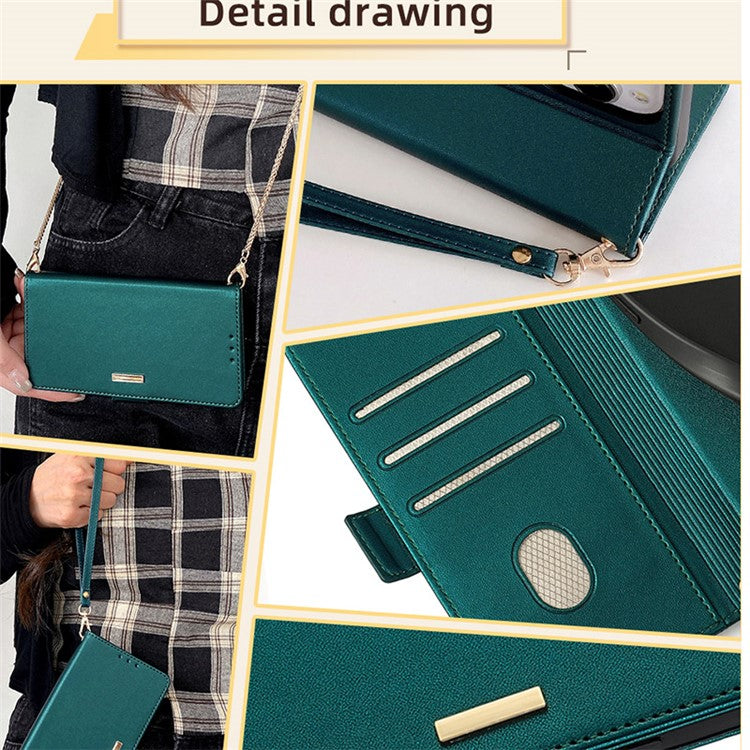 For Asus Zenfone 9 5G / Zenfone 9z Case Wallet PU Leather RFID Blocking Crossbody Cell Phone Cover - Green