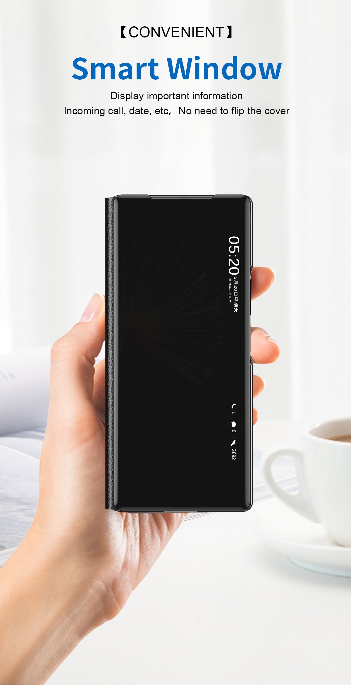 For vivo X Fold3 Leather Case Mirror Surface Electroplating Phone Cover with View Window - Silver