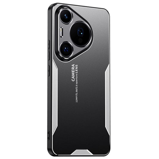 For Huawei Pura 70 Case Aluminum Alloy+PC+TPU Anti-fall Phone Cover - Silver