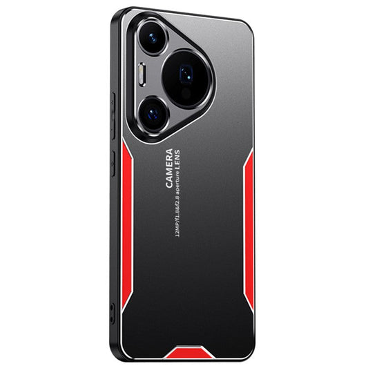 For Huawei Pura 70 Case Aluminum Alloy+PC+TPU Anti-fall Phone Cover - Red