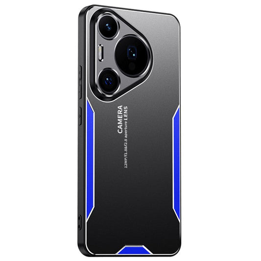For Huawei Pura 70 Case Aluminum Alloy+PC+TPU Anti-fall Phone Cover - Blue