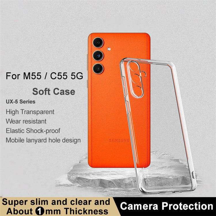 IMAK UX-5 Series For Samsung Galaxy M55 5G / C55 5G / F55 5G Case TPU Slim-Fit Cover Cell Phone Accessory Wholesale