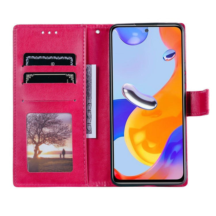 For OnePlus Nord CE4 5G Case PU Leather Mandala Imprinted Design Flip Wallet Phone Cover - Rose