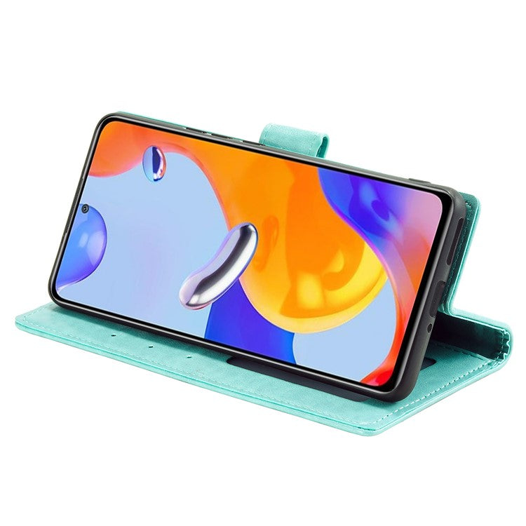 For OnePlus Nord CE4 5G Case PU Leather Mandala Imprinted Design Flip Wallet Phone Cover - Green