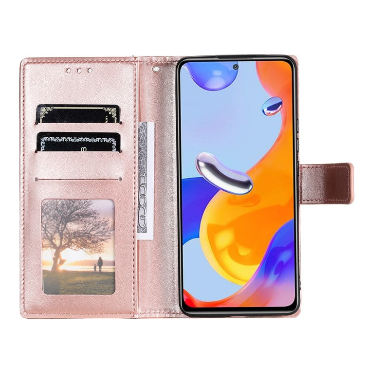 For OnePlus Nord CE4 5G Case PU Leather Mandala Imprinted Design Flip Wallet Phone Cover - Rose Gold